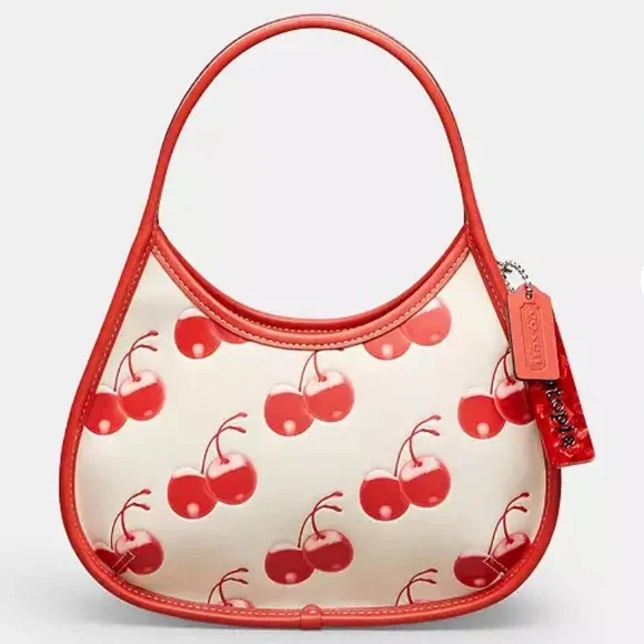 New Coach Ergo Bag In Coachtopia Leather With Cherry - Picture 1 of 9